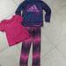 Adidas Matching Sets | Girls Size 6x Purple Pink Adidas Jogging Set | Color: Pink/Purple | Size: 6xg