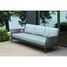 Joss & Main Archie 84.5" Wide Patio Sofa w/ Cushion Wicker/Rattan/Metal/Olefin Fabric Included/Rust - Resistant Metal in Brown | Wayfair