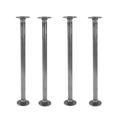 Williston Forge 1 In. X 12 In. Heavy Duty Industrial Pipe Table Legs w/ Round Flanges - 4 Pack, Steel | 24 H x 3.625 W x 3.625 D in | Wayfair