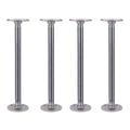 Williston Forge 1/2 In. X 24 In. Heavy Duty Industrial Pipe Table Legs w/ Round Flanges - 4 Pack, Steel | 13 H x 3 W x 3 D in | Wayfair