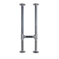 Williston Forge 1 In. Heavy Duty Industrial Pipe "H" Style Desk Leg w/ Round Flanges - 1 Pack, Steel | 28.75 H x 11.75 W x 3.25 D in | Wayfair