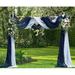 Warm Home Designs Wedding Arch Draping Fabric in Blue/White | 288 H x 55 W x 0.1 D in | Wayfair WED WHI+NAV 288