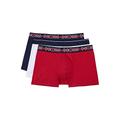 Hom Men's French #2 Boxer Briefs 3p Underwear, Lot de 3: Marine + Blanc + Rouge, L