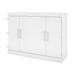 Nebula Full Cabinet Bed w/ Mattress in White - Bestar 125193-000017