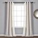 Farmhouse Textured Grommet Sheer Window Curtain Panels Beige 38X95 Set - Lush Decor 16T007620