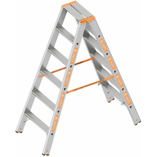 Layher – Topic 1043 Stufenstehleiter 2×6 Stufen