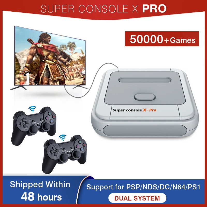 KINHANK-Super Console X Pro Retro Game, 70 émulateurs, 117000 jeux vidéo pour DC, MAcloser, Naomi, manettes de jeu, cadeau pour enfant