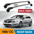 Barres de toit en alliage d'aluminium pour Volvo-V60 barres latérales en aluminium R64.T1
