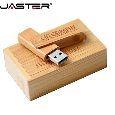 JASTER – clé Usb 2.0 en bois avec Logo personnalisé 16 go 64 go disque de capacité réelle disque
