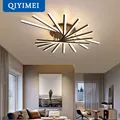 Lustres LED modernes pour éclairage intérieur lampes de chambre à coucher étude salon or noir