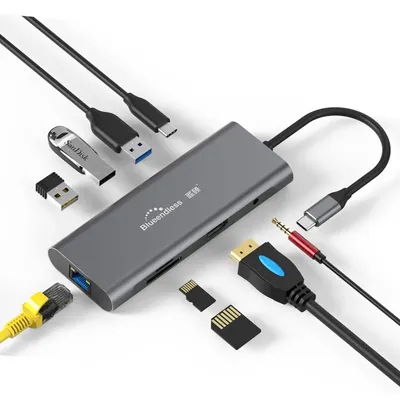USB-C Type C 3.1 Splitter 3 Port USB C HUB vers Multi USB 3.0 Adaptateur HDMI pour MacPlePro USB C