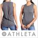 Athleta Tops | Athleta Gray Siro Open Twist Back Tank Euc | Color: Gray | Size: M