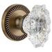 Grandeur Newport Solid Brass Rose Privacy Door Knob Set with Biarritz