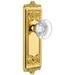 Grandeur Windsor Solid Brass Rose Privacy Door Knob Set with Bordeaux