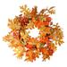 Autumn Leaves Pumpkins Berries Artificial Thanksgiving Wreath 22"