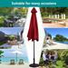 Costway 10FT Patio Umbrella 6 Ribs Market Steel Tilt W/ Crank Outdoor