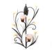 Amber Lilies Candle Wall Sconce - 7.5 x 3.5 x 15 inches