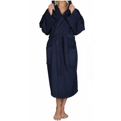 Women's Turkish Cotton Hooded Bathrobe