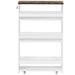 4 Tier Rolling Slim Storage Kitchen Organizer Cart with Handle - 19"L x 5.1"W x 31.5"H