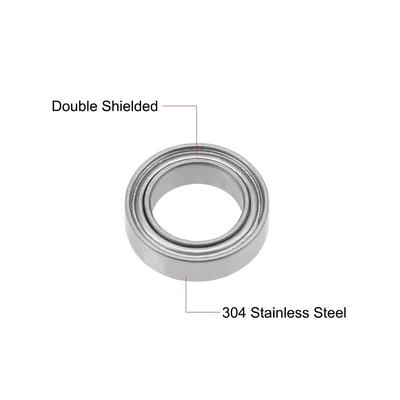 SMR105-2RS Stainless Steel Ball Bearing 5x10x4mm Sealed MR105-2RS Bearings - SMR117ZZ (2Qty)