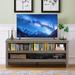 3-Tier TV Stand Console Cabinet for TV's up to 45" with Storage Shelves - 42" x 17.5" x 18" (L x W x H)