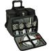 Picnic at Ascot Equipped Picnic Cooler for Four on Wheels - Charcoal
