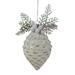 5" Cedar and Berries White Finial Christmas Ornament