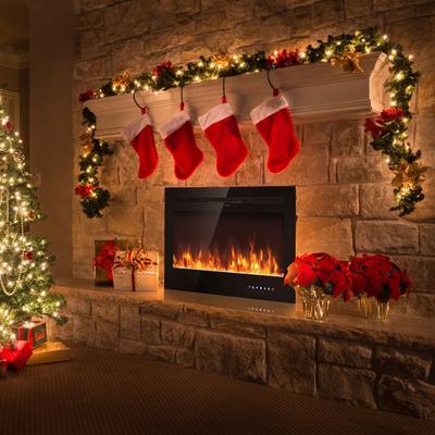 36" Electric Recessed Wall Mounted Fireplace Heater