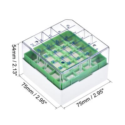 Freezer Tube Box 25 Places Rack for 1.8/2ml Microcentrifuge Tubes