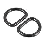 12pcs Metal D Ring 0.98"(25mm) D-Rings Buckle for Hardware DIY - Black