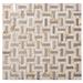 TileGen. Maze 0.4" x 1.2" Metal Splitface Tile in Beige/Silver Wall Tile (10 sheets/10sqft.)