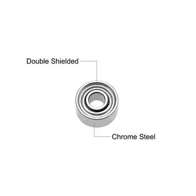 681XZZ Ball Bearings Z2 1.5x4x2mm Double Shielded Chrome Steel 10pcs - 1.5mmx4mmx2mm