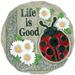 Set of 2 Life is Good Ladybug Decorative Garden Stones - Multi-Color