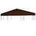 vidaXL Gazebo Top Cover 9.1 oz/yd² 9.8'x9.8' Brown