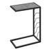 25.25" Gray and Black Contemporary Rectangular Accent Table