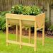 Costway Raised Wooden V Planter Elevated Vegetable Flower Bed Free