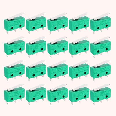 20PCS KW4-3Z-3 Micro Limit Switch 3 Terminals Momentary Short Straight Lever - Short Lever 20PCS