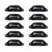 Bin Cup Pulls 3.3" Hole Center Cabinet Handle Dresser Wadrobe 10pcs - Black - 3.82" x 1.18" x 0.8"(L*W*H)