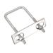 Square U-Bolts M6 45mm Inner Width Stainless Steel w Nuts Frame Straps - Silver Tone - Square,M6,45mm,1Pcs