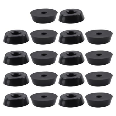 18pcs Rubber Feet Bumper for Printer Speaker Protector Pad,D18x15xH5mm - Black - 0.709"x0.591"x0.197"(Bottom Dia*Top Dia*H)