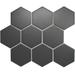 TileGen. 3.75" x 3.75" Hexagon Porcelain Tile in Dark Grey Floor and Wall Tile (11 sheets/8.2sqft.)