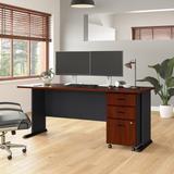 Bush Business Furniture Series A 72W Desk in Hansen Cherry and Galaxy