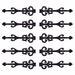 Black Wrought Iron Garage Door Strap Hinge 11" Dummy Hinge with Mounting Hardware (Set of 10) Renovators Supply