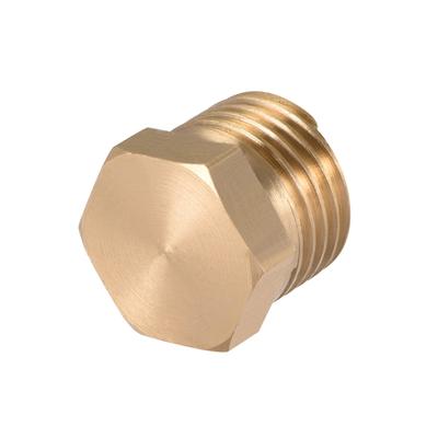 Brass Pipe Fitting Cored Hex Head 1/4"G Male Connector Coupling 10pcs - Gold Tone - 1/4" G 10pcs