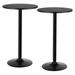 Gymax Set of 2 Round Pub Table 24" Bistro Bar Height Cocktail Table