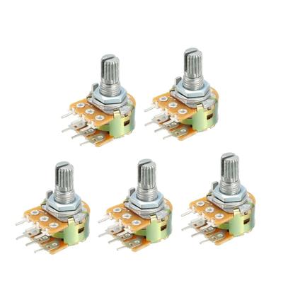 WH148 10K Ohm Variable Resistors Dual Carbon Film Cone Potentiometer 5Pcs - 10K-5-Pcs