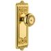 Grandeur Windsor Solid Brass Rose Dummy Door Knob Set with Parthenon