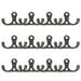 12pcs Dual Hook Coat Hat DIY Robe Hooks Cloth Hanger Holder w Screws Bronze Tone - Bronze Tone