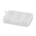 Plastic Adjustable 6 Compartment Sundries Fishhook Trinket Storage Box - Clear - 3.3" x 2.2" x 0.8"(L*W*H)