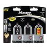 Master Lock 1SSTRILFHC 4-Pin Cylinder Padlock With Key, Stainless Steel - Silver